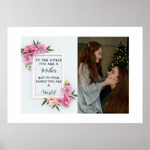 Amo a mi mamá Día de la Madre Póster Floral Recuer
