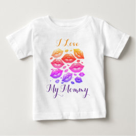 Amo a mi mamá, pequeña camiseta