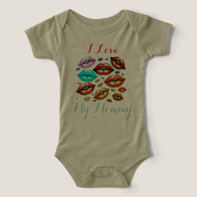 Amo a mi mamá, pequeña camiseta (Diseño delantero )