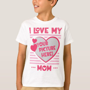 Amo A Mi Mamá Personalizado Mamá Foto Camiseta