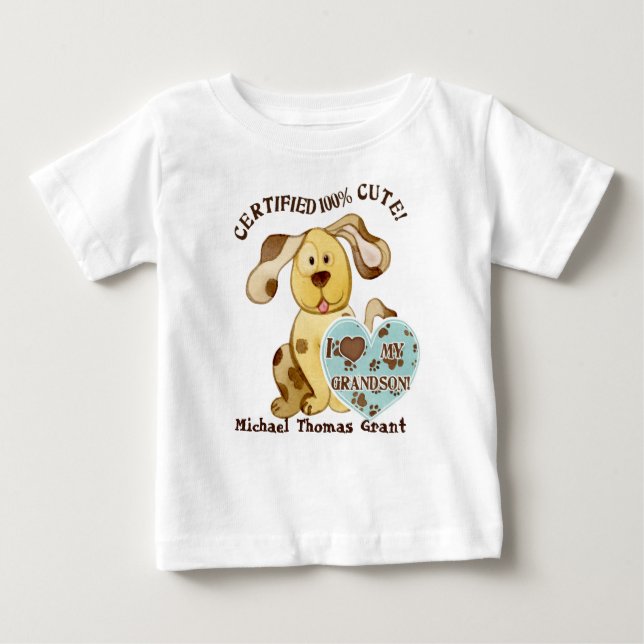 Amo a mi nieto, la camiseta personalizada Baby Tee (Anverso)