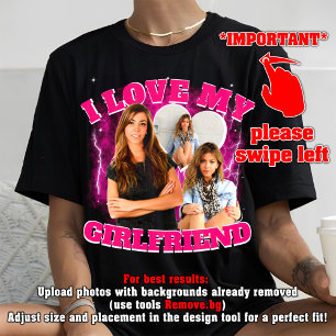 amo a mi novia camiseta personalizada de bootleg p