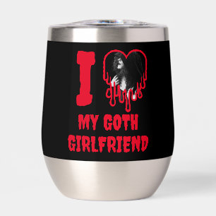 Amo a mi novia gótica Foto de corazón rojo goteand
