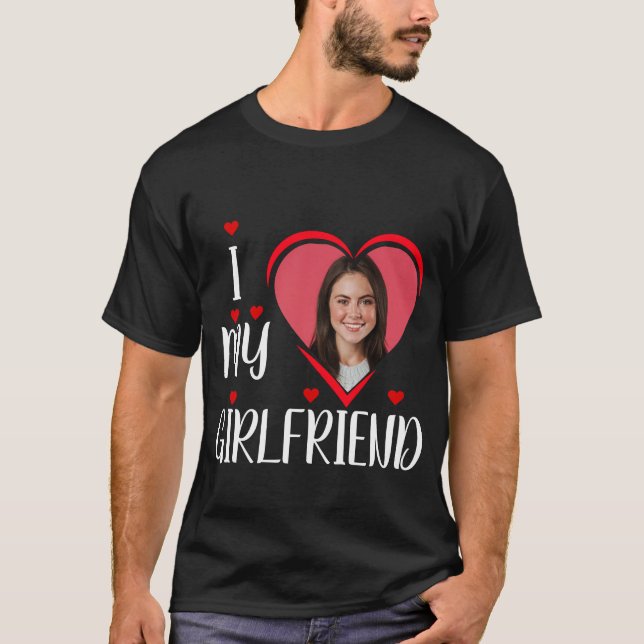 Amo a mi novia - personaliza foto camiseta (Anverso)