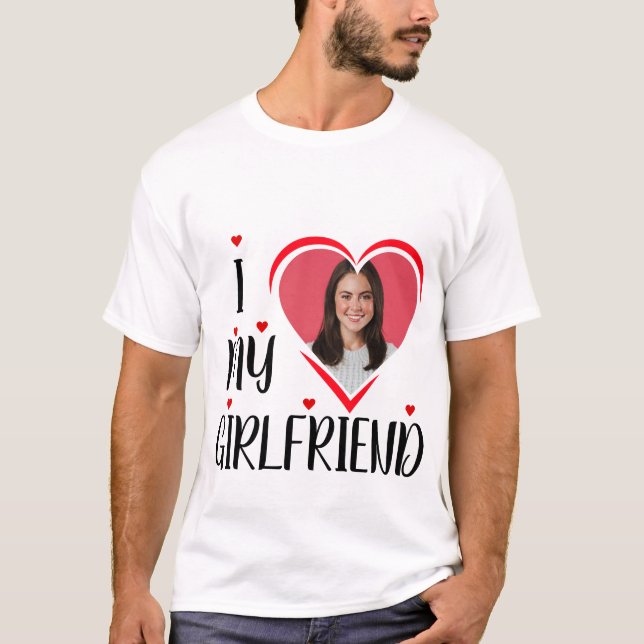 Amo a mi novia - personaliza foto camiseta (Anverso)