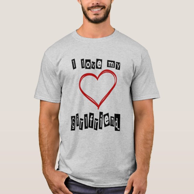 Amo a mi novia personalizable ama a los camisetas (Anverso)