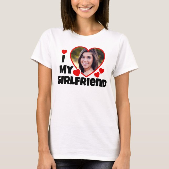 Amo a mi novia personificar la camiseta de fotos (Anverso)