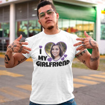 Amo a mi novia personificar la camiseta de fotos