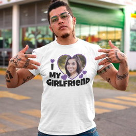 Amo a mi novia personificar la camiseta de fotos