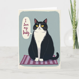 Amo a mi papá tarjeta felina