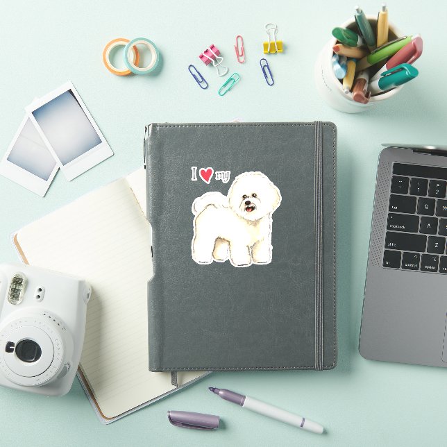 Amo a mi Pegatina Bichon Frise Vinyl (Funda para iPad)