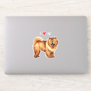 Amo a mi Pegatina de Chow Chow Vinyl