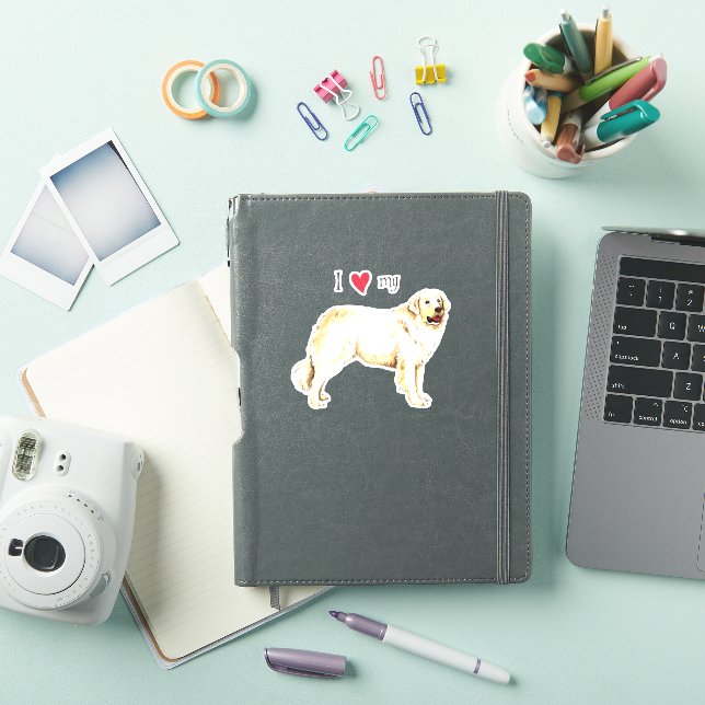 Amo a mi Pegatina de Kuvasz Vinyl (Funda para iPad)
