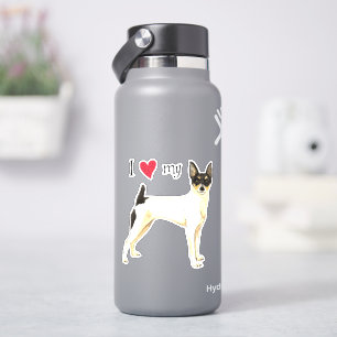 Amo a mi Pegatina de vinilo de Fox Terrier