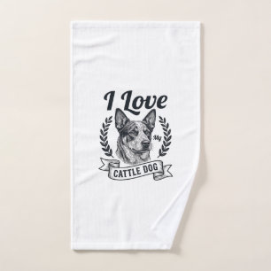 Amo a mi perro de ganado Diseño de grabado vintage