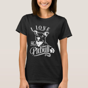 Amo a mi Pitbull Camiseta de amante de animales y