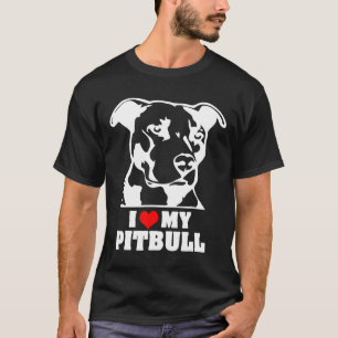 Amo a mi Pitbull Camisetas de mascotas para amante