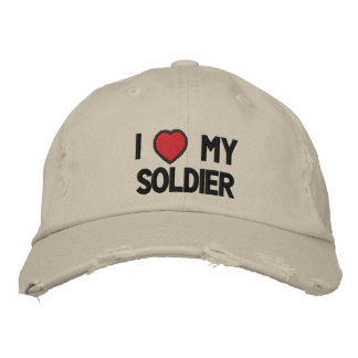 Amo A Mi Soldado Embroidado Gorra