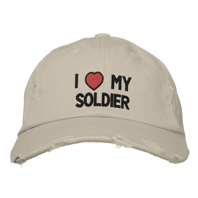 Amo A Mi Soldado Embroidado Gorra (Anverso)