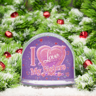 Amo a mis hermanas rosadas/violetas - corazones