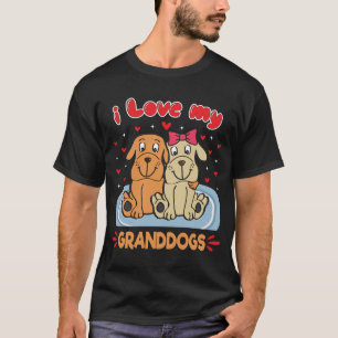 Amo a mis nietos perros estampados Camiseta de ama