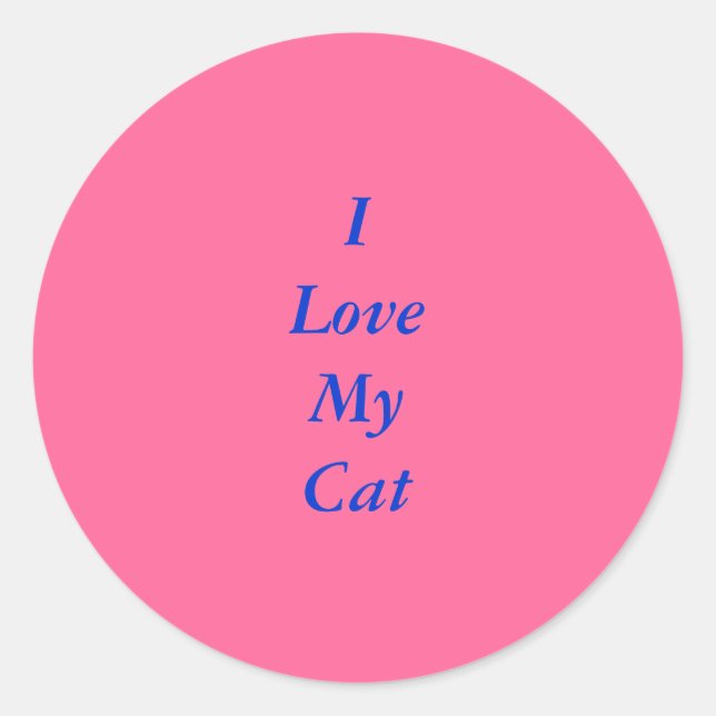 Amo a mis Pegatinas gatos (Anverso)