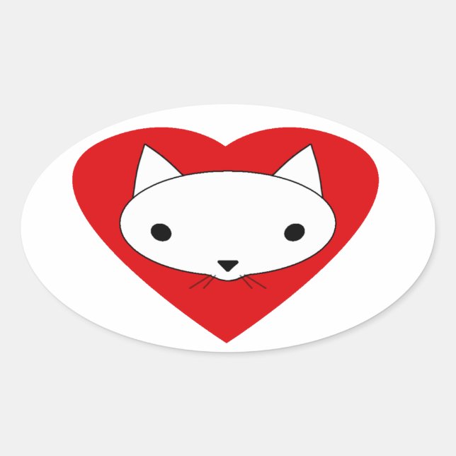 Amo a mis pegatinas gatos (Anverso)