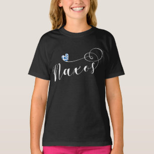 Amo a Naxos, camiseta con bandera griega