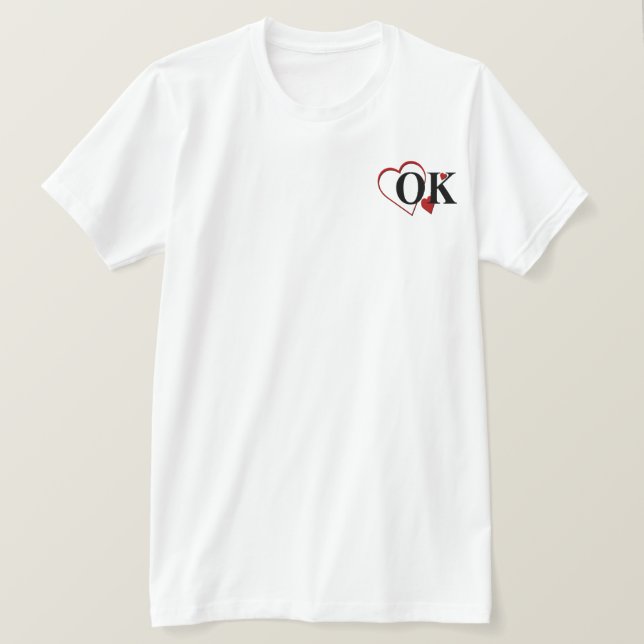 Amo a Oklahoma OK Camiseta de los hombres del cora (Anverso del diseño)