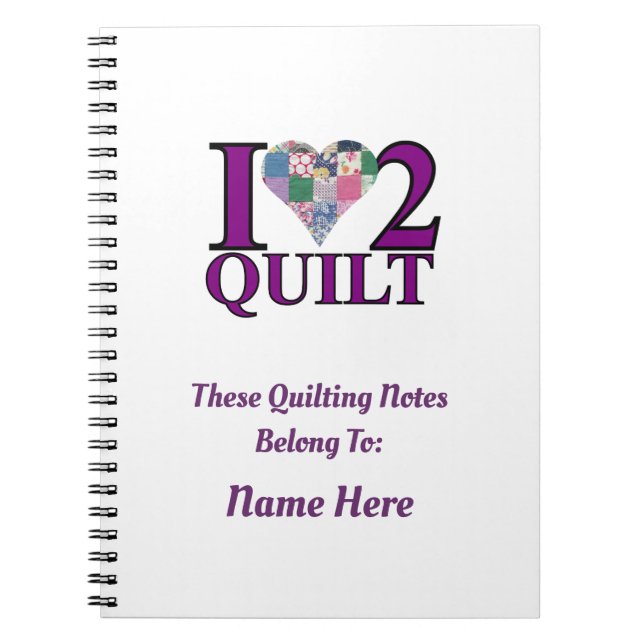Amo a Quilt - Cuaderno (Frente)