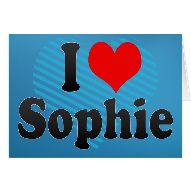 Amo a Sophie (Anverso (Horizontal))