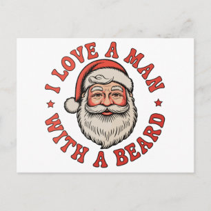 Amo a un hombre con barba Santa Claus Navidad