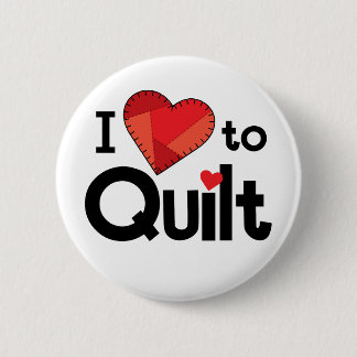 Amo acolchar botón - Regalo divertido para quilter