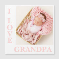 Amo al Abuelo Tipografía Rosa Fotografía Nacimient