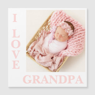 Amo al Abuelo Tipografía Rosa Fotografía Nacimient