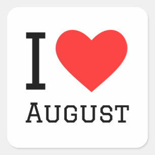 Amo al august square pegatina