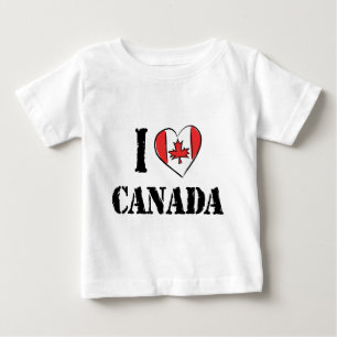 Amo al bebé de la camiseta de Canadá