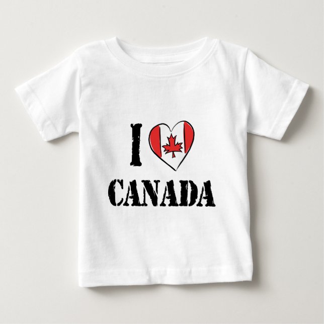 Amo al bebé de la camiseta de Canadá (Anverso)