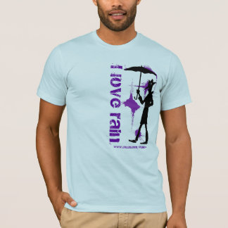 Amo al hombre de la lluvia con la camiseta gráfica