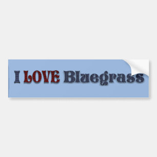 AMO AL PEGATINA DE BLUEGRASS-BUMPER