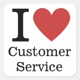 ❤️ Amo al PEGATINA de Servicio al Cliente