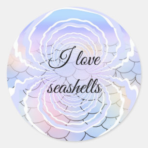 Amo al Pegatina Seashells