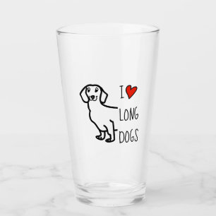Amo al perro vienés Dachshund divertido simple