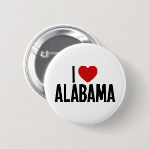 Amo Alabama • Me encanta Alabama Botón redondo