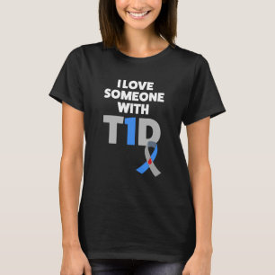 Amo alguien con la camisa de la diabetes T1D del