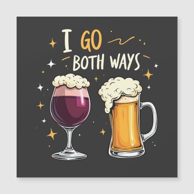 Amo ambas formas cerveza y vino amantes del alcoho (Anverso)