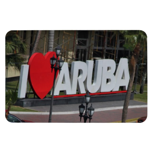 "Amo Aruba", fotografía, imán (Horizontal)
