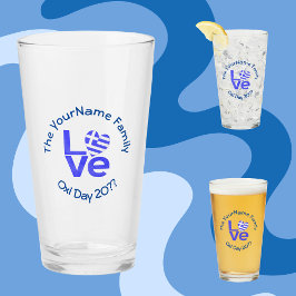 Amo azul de la bandera del corazón de Grecia perso