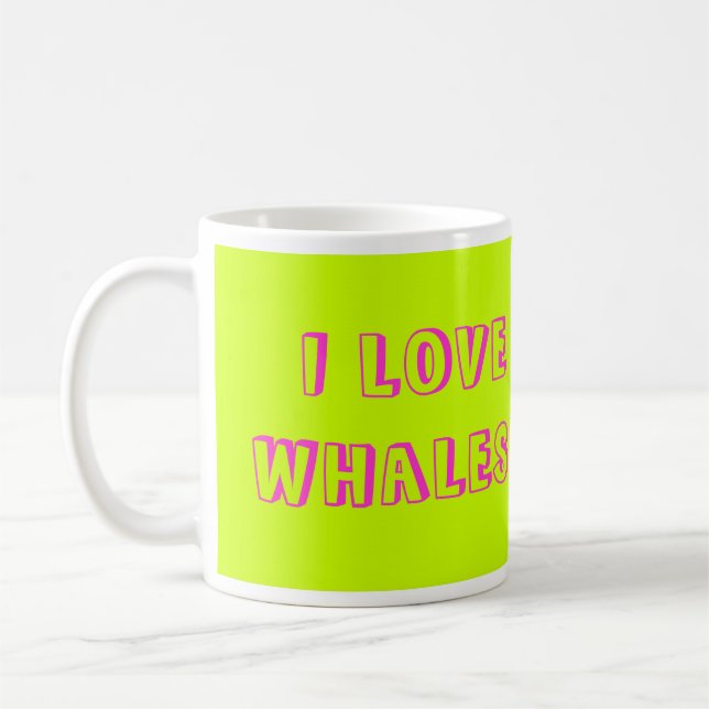 ¡Amo ballenas! Taza (Izquierda)