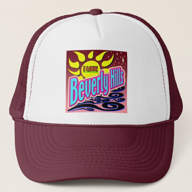 "Amo Beverly Hills" Sombrero de Noche Soleada! (Anverso)